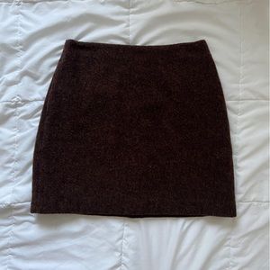wool dark brown skirt